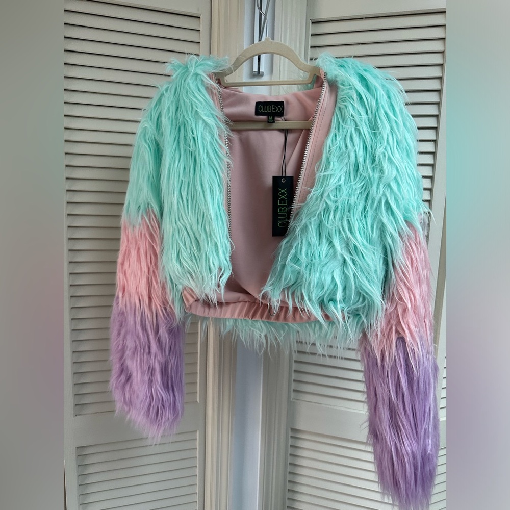 Club Exx FAIRY CREAMSICLE LIGHT UP JACKET NWT!